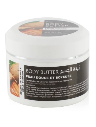 Beurre Corporel Huile d'Amandes 250ml - K-Reine Body Butter Peau Douce et Soyeuse