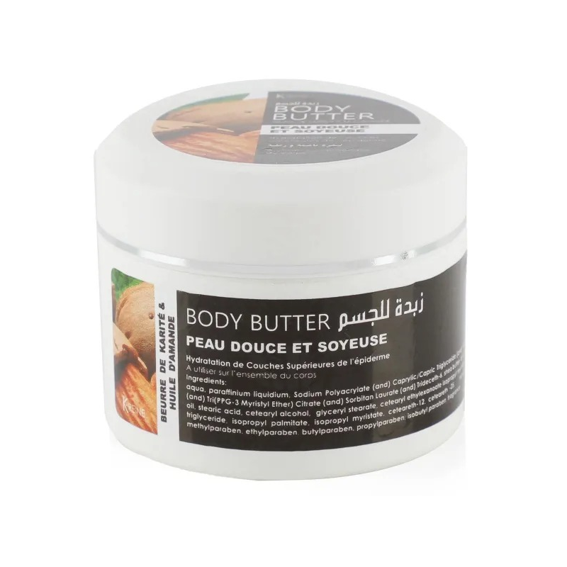 Beurre Corporel Huile d'Amandes 250ml - K-Reine Body Butter Peau Douce et Soyeuse