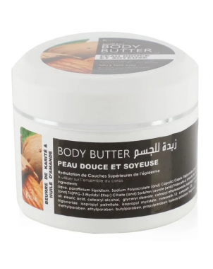 Beurre Corporel Huile d'Amandes 250ml - K-Reine Body Butter Peau Douce et Soyeuse