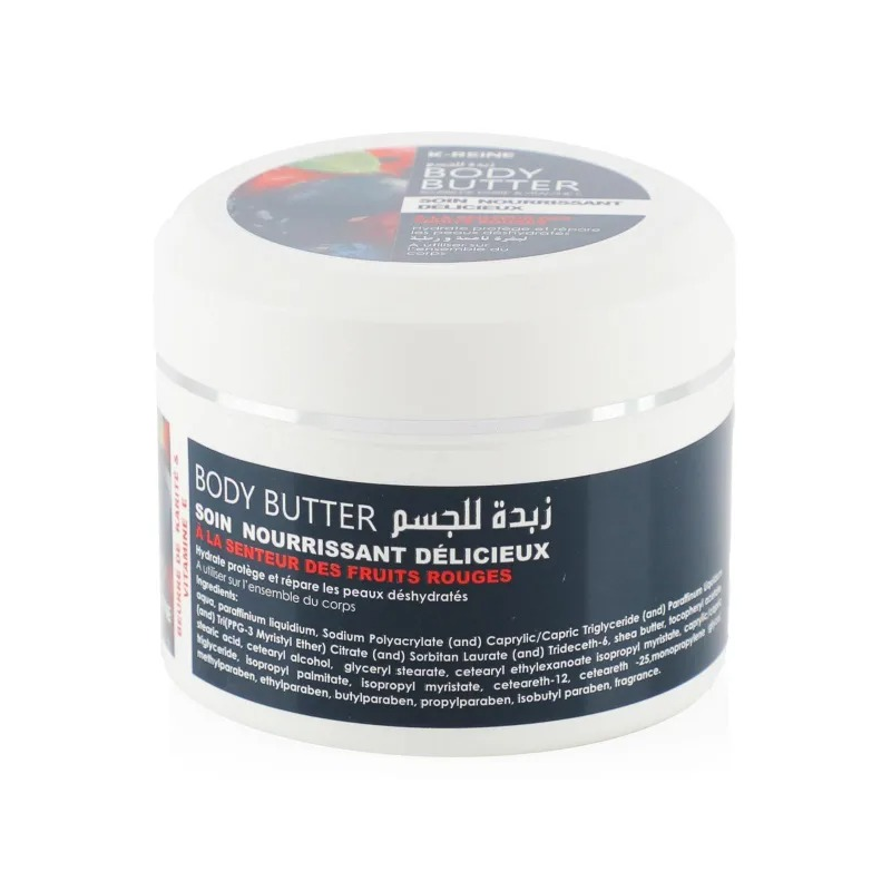 Beurre Corporel Fruits Rouges 250ml - K-Reine Body Butter Nourrissant Délicieux