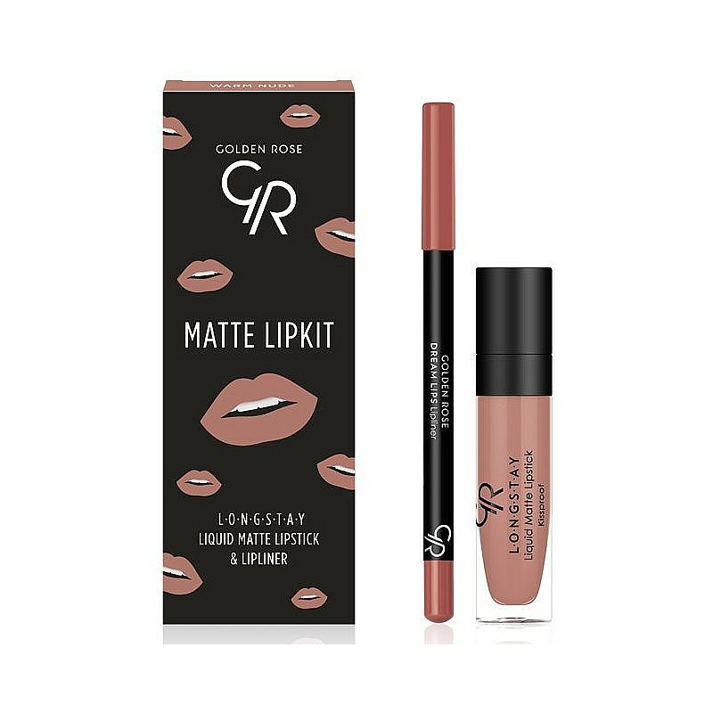 Golden Rose Matte Lip Kit Warm Nude