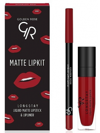 Golden Rose Matte Lip Kit Scarlet Red