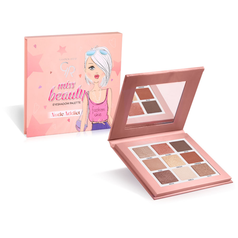 Golden Rose Miss Beauty Eyeshadow Palette Nude Addict