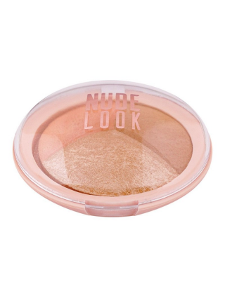 Golden Rose Nude Look Baked Trio Face Powder Blush Highlighter Bronzer