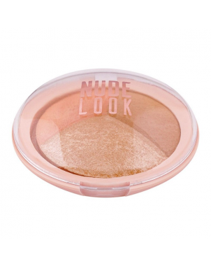 Golden Rose Nude Look Baked Trio Face Powder Blush Highlighter Bronzer