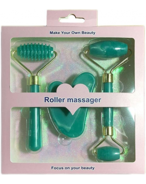 Pack Jade Roller Guasha 3 pièces en Plastique