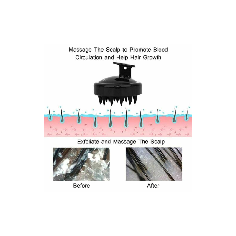 Masseur Cuir Chevelu Scalp Massager Scrubber Nettoyage Gommage du Cuir Chevelu