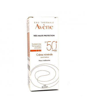 Avène Crème Minérale SPF50 Ecran Solaire Très Haute Protection 50ml Sans Parfum