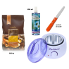 Pack Epilation Naturel : Chauffe Cire Pro Wax 100 + Italwax Cire Naturel 500g + Spatule en Acier + Italwax Lotion Après Epilatio