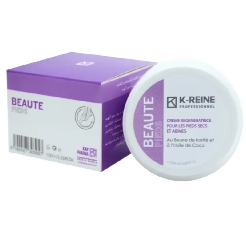 K-Reine Crème Régénératrice pour les Pieds Secs et Abîmés 100ml