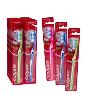 Colgate Brosse à Dents Double Action Medium Nettoyage Hygiène Dentaire