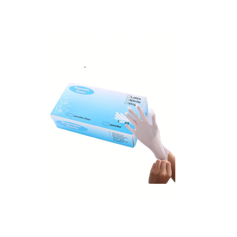 Paire de Gants Transparents Blancs Usage Professionnel Coiffure Teinture Soins