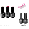 Pack Vernis Permanents : Top Coat QBD 15ml + Base Coat QBD 15ml + Brosse Ongles + 3 Vernis Permanenents QBD 15ml (à votre choix)