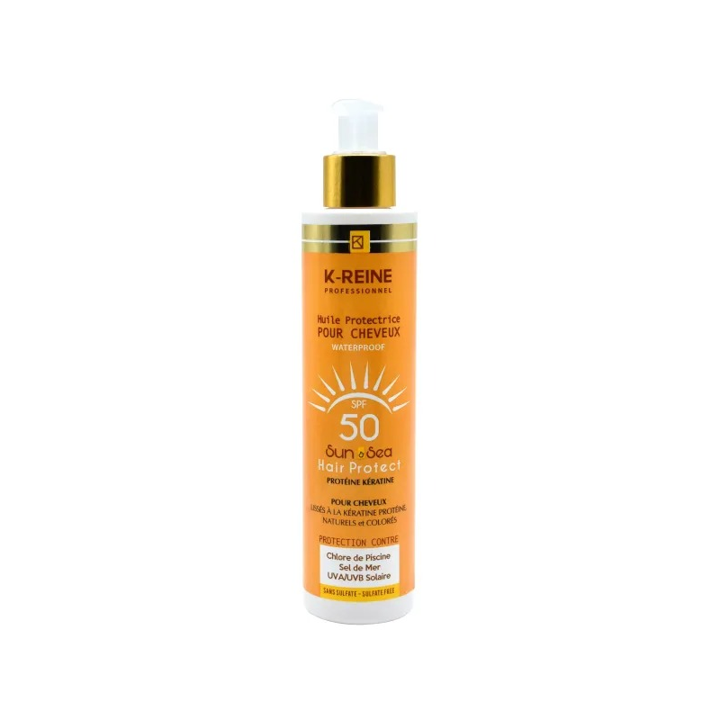 K-Reine Huile Protectrice pour Cheveux 200ml Sun & Sea Vitamine A et E