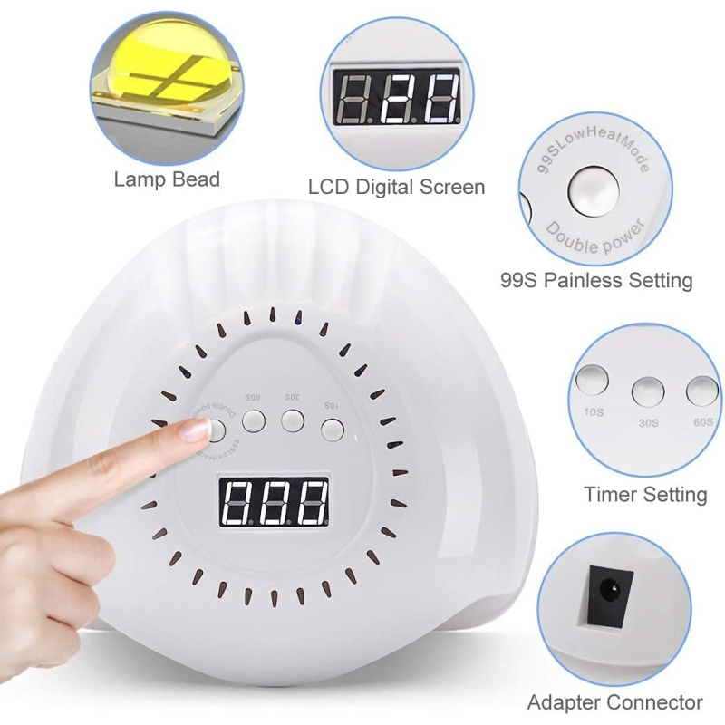 Lampe UV XZM 168watt Sèche Ongles Professionnel Soins Onglerie