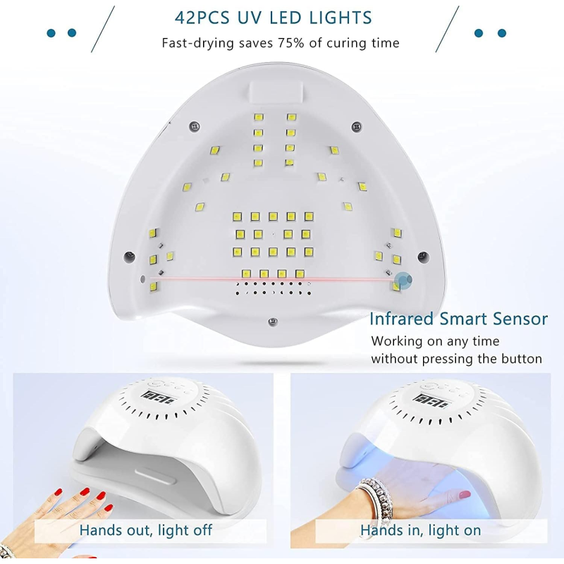 Lampe UV XZM 168watt Sèche Ongles Professionnel Soins Onglerie
