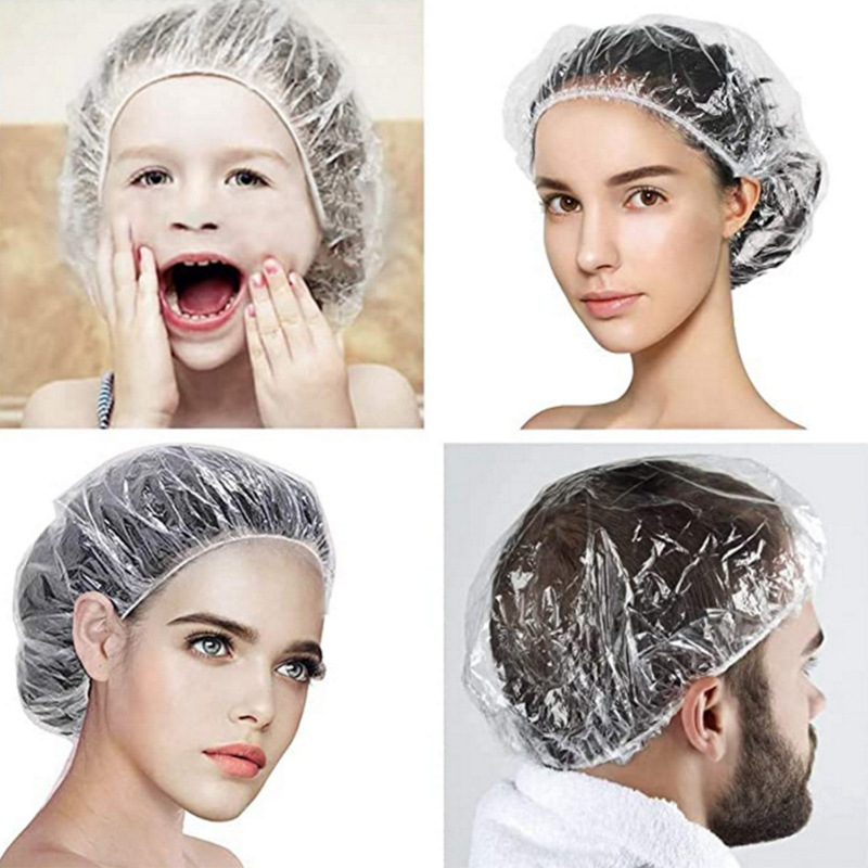 Bonnet Cheveux Plastique 10pcs Shower Cap