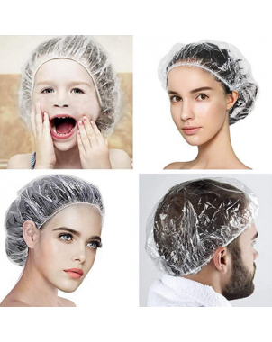 Bonnet Cheveux Plastique 10pcs Shower Cap