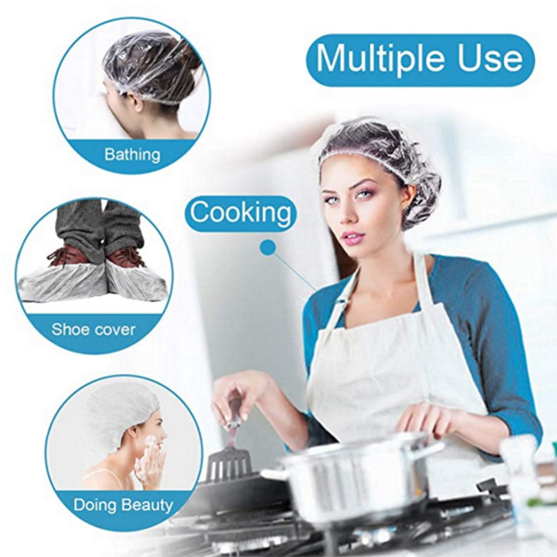 Bonnet Cheveux Plastique 10pcs Shower Cap