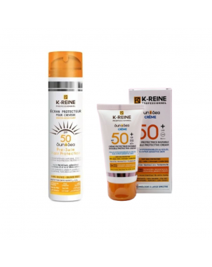 Pack Solaire K-Reine : Ecran Protecteur pour Cheveux SPF50 200ml + Sun&Sea Crème Protectrice Invisible SPF50+ 50ml