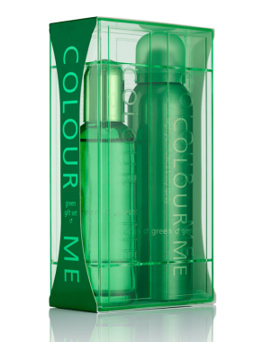 Colour Me Green Coffret Eau de Parfum 90ml Body Spray 150ml pour Homme