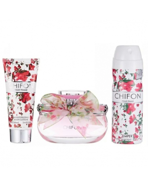 Emper Coffret Chiffon 3en1 : Déodorant 200ml Body Lotion 100ml Spray Parfum 100ml