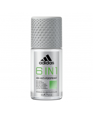 Adidas Roll On 6 In 1 Cool and Dry 50ml 48h Anti Transpiration pour Homme