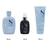 Pack Density Alfaparf Semi di Lino : Shampoing Density 250ml Conditionner Leave-In 200ml Spray Sublime Cristalli Liquide 125ml