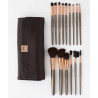 BH-Cosmetics 15 Pinceaux de Maquillage Teint Yeux Sourcils avec Etui