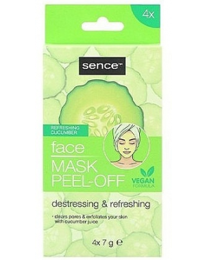 Sence Masque Visage Concombre Face Mask Peel Off Cucumber 4x7g Peaux Normales