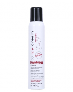 Shampoing Sec Kératine 200ml Inebrya Ice Cream Dry Shampoo Keratin 200ml Cheveux Fins et Gras