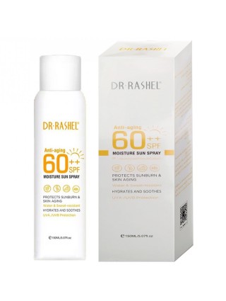 Dr Rashel Spray Solaire Invisible SPF 60 Hydratation Anti-Âge UVA UVB