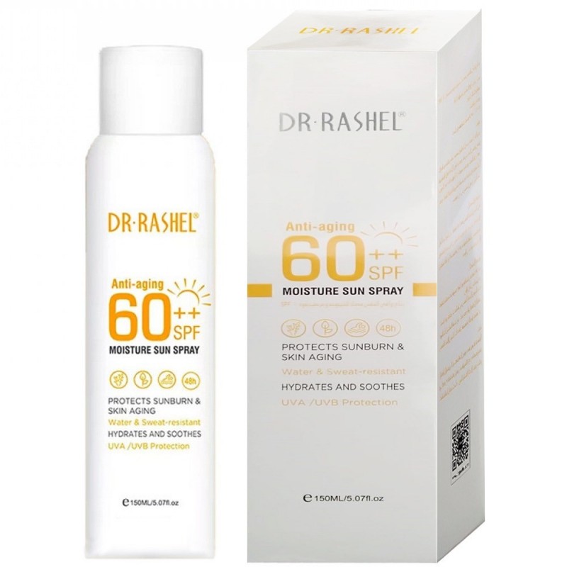 Dr Rashel Spray Solaire Invisible SPF 60 Hydratation Anti-Âge UVA UVB