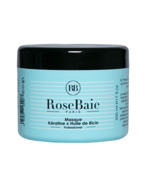 Masque Huile de Ricin x Kératine 500ml RoseBaie Pousse et Hydratation