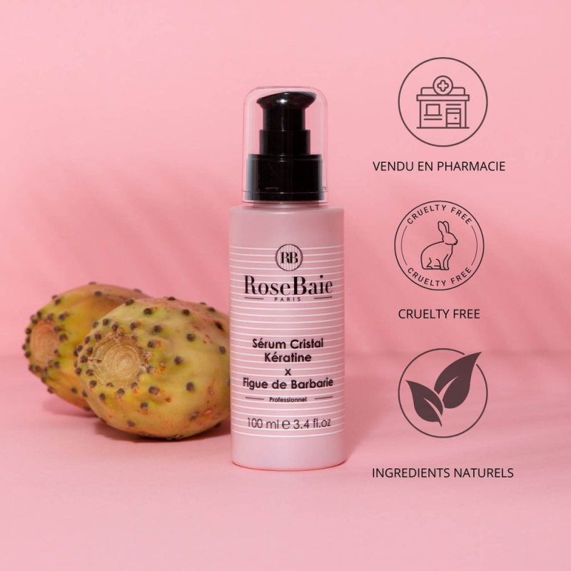 RoseBaie Sérum Figue de Barbarie x Kératine 100ml Sebo Régulation Sébum Hydratation