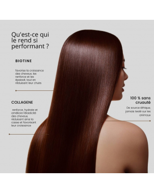 Shampoing Biotine x Collagène 500ml RoseBaie Pousse et Chute des Cheveux