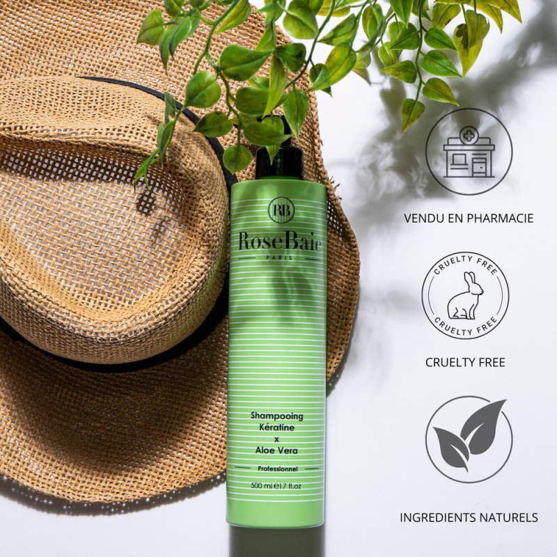 RoseBaie Shampoing Aleo Vera x Kératine 500ml Purification