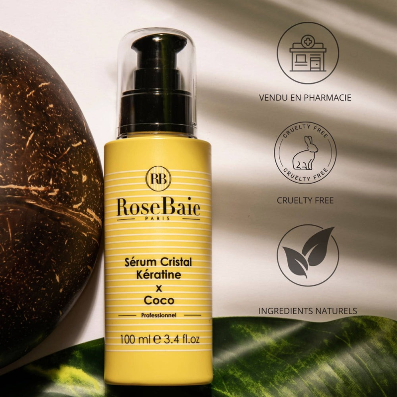 RoseBaie Sérum Coco x Kératine 100ml Nutrition Noix de Coco