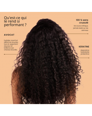 Crème Leave In Sculptant Cheveux Bouclés 200ml RoseBaie Avocat x Kératine Curly Hair