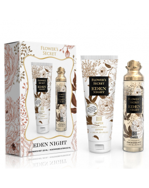 Emper Coffret Flower's Secret Eden Night : Body Mist Brume Corps 250ml + Body Lotion Lait de Corps 250ml