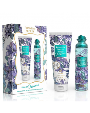 Emper Coffret Flowers Secret Violet Dreams : Body Mist Brume Corps 250ml + Body Lotion Lait de Corps 250ml