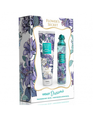 Emper Coffret Flowers Secret Violet Dreams : Body Mist Brume Corps 250ml + Body Lotion Lait de Corps 250ml