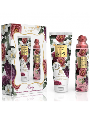 Emper Coffret Flowers Secret Party Body : Body Mist Brume Corps 250ml + Body Lotion Lait de Corps 250ml