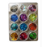 Paillettes - 12 Boîtes Décoration Ongles - Nail Art Manucure Pédicure