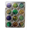 Paillettes - 12 Boîtes Décoration Ongles - Nail Art Manucure Pédicure