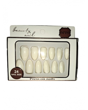 Otto Press On Nails Blanc 24 Pcs Be Fell Live Faux Ongles