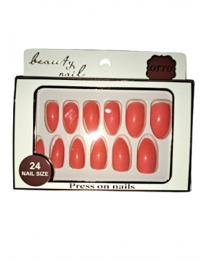 Otto Press On Nails Corail 24 Pcs Be Fell Live Faux Ongles