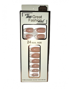 Otto Press On Nails French Amandes 24pcs Faux Ongles