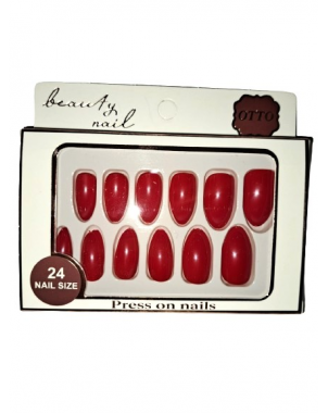 Otto Press On Nails Rouge 24 Pcs Be Fell Live Faux Ongles