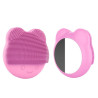 Brosse en Silicone Manuel avec Miroir - Nettoyage de Visage et Gommage